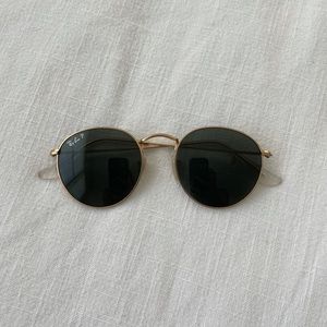 Ray Ban Round Metal Polarized Sunglasses